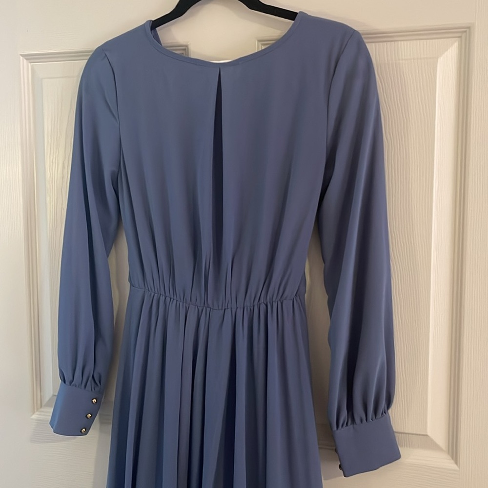 JessaKae Long Sleeve Maxi Dress in Dusty Blue - Picture 5 of 5